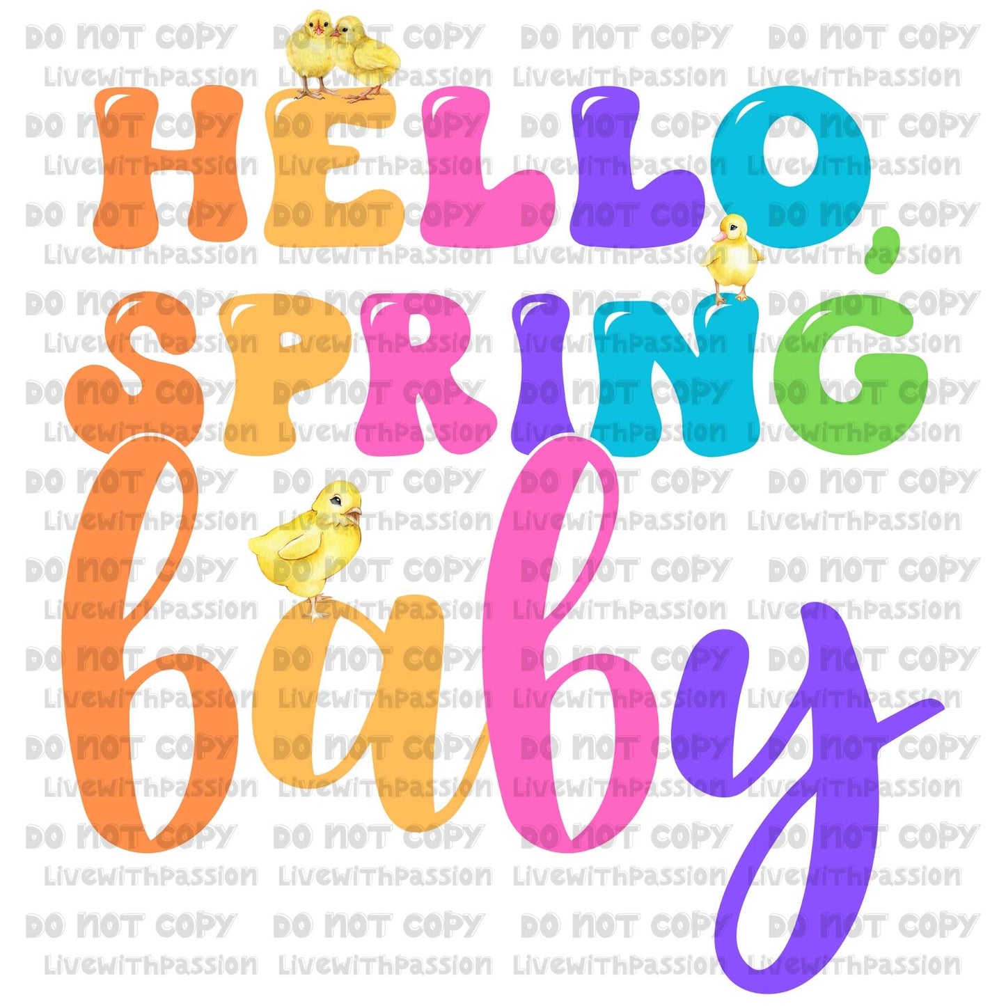 Hello Spring Baby digital