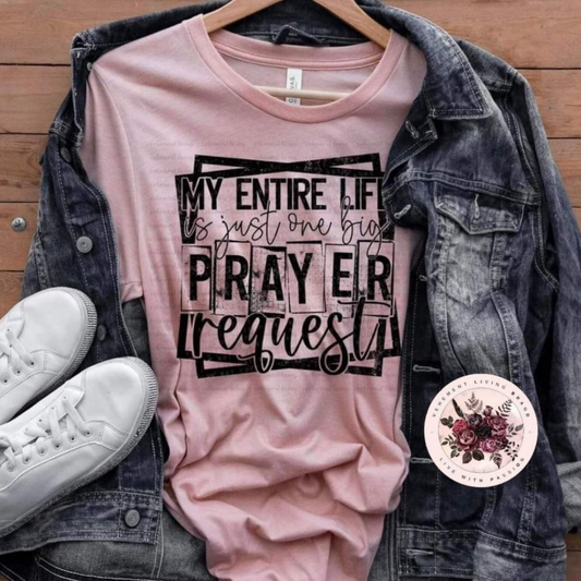 my entire life is one big prayer request