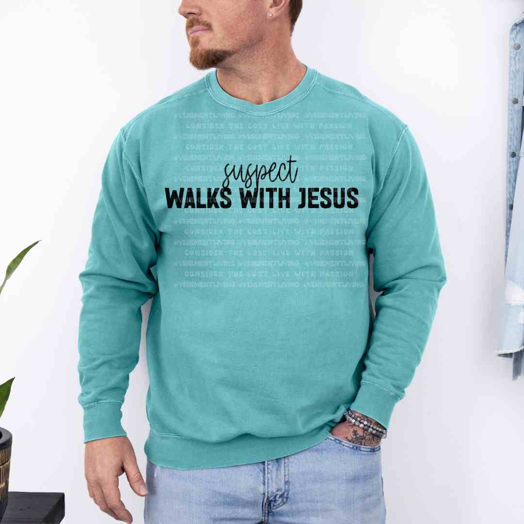 Suspect Walks With Jesus digital design