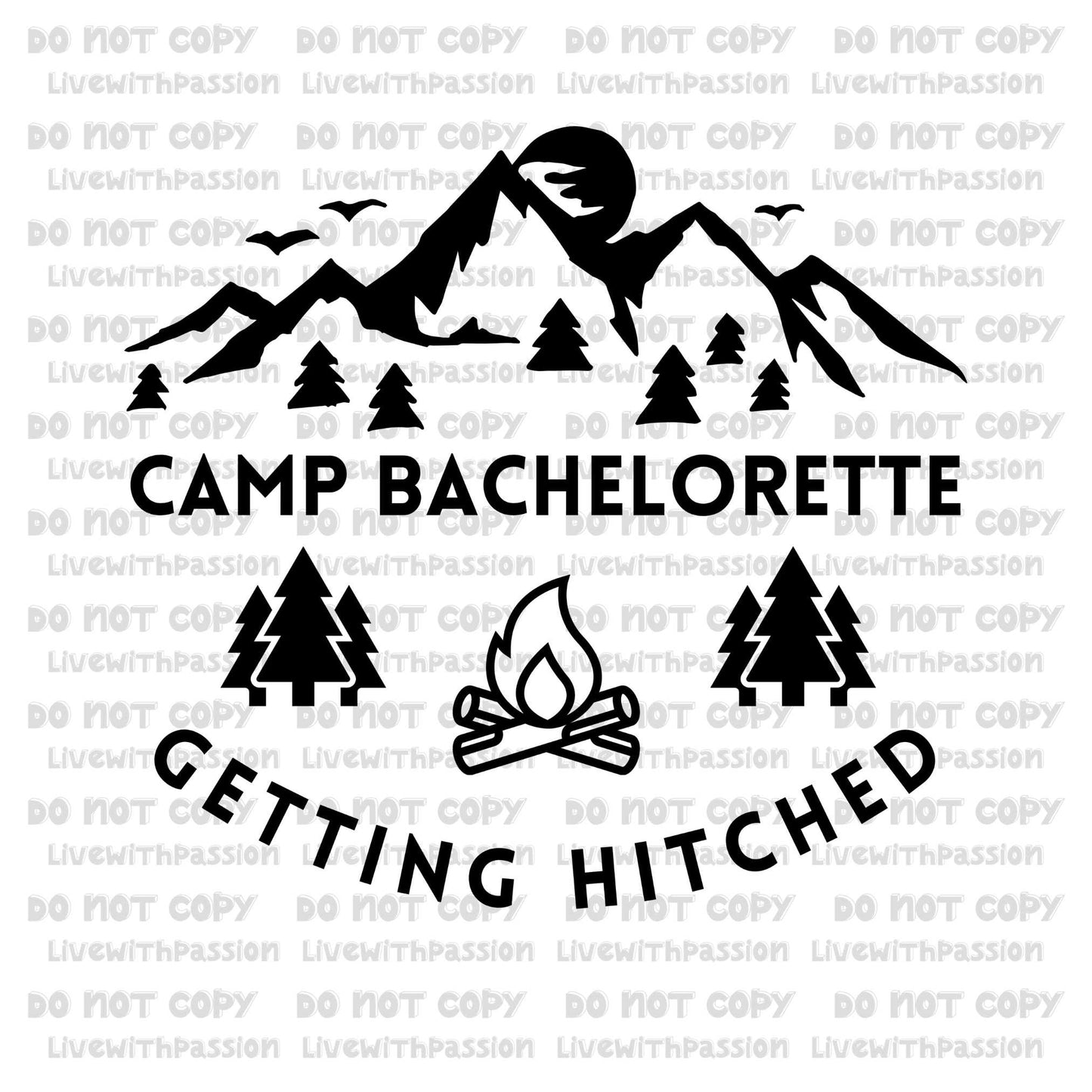 Camp Bachelorette Getting Hitched digital