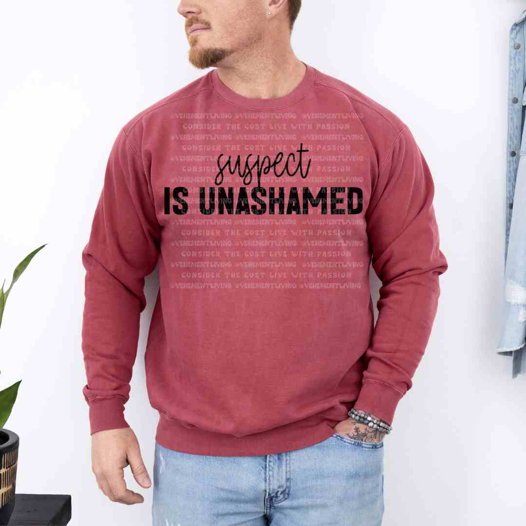 Suspect Is Unashamed V2 digital design