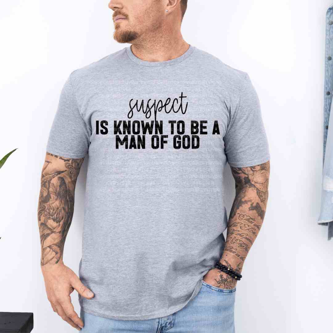 Suspect Is Known to Be A Man of God digital design