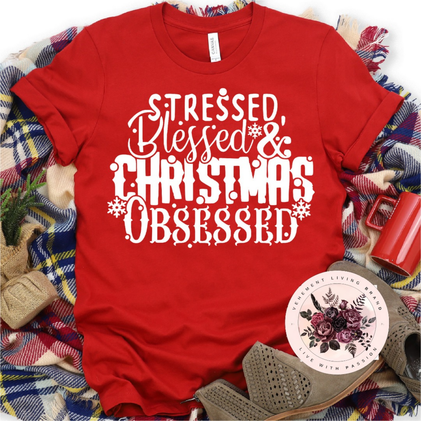 stressed blessed christmas obsessed