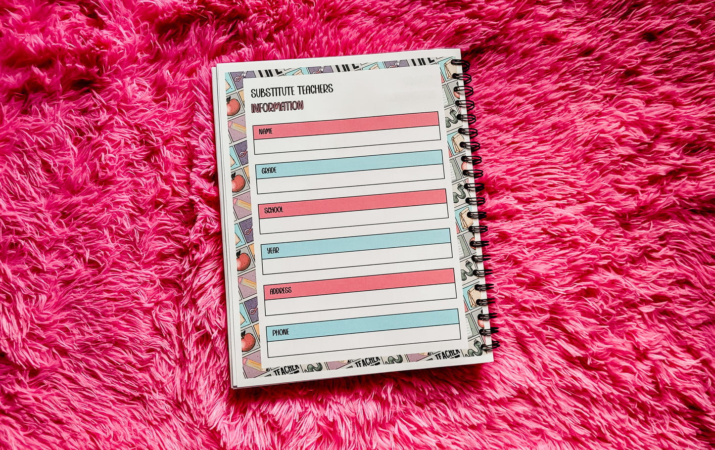 Colorful Teacher Vibes Planner Wholesale