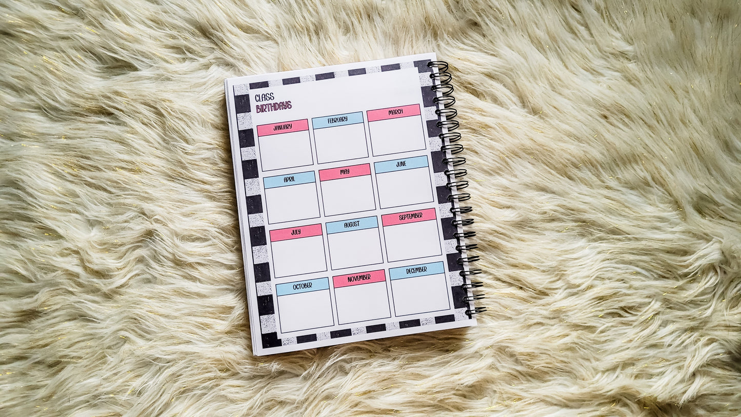 wholesale checkered teacher vibes planner