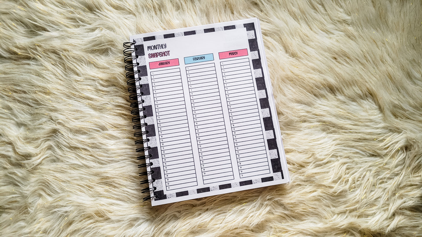 wholesale checkered teacher vibes planner