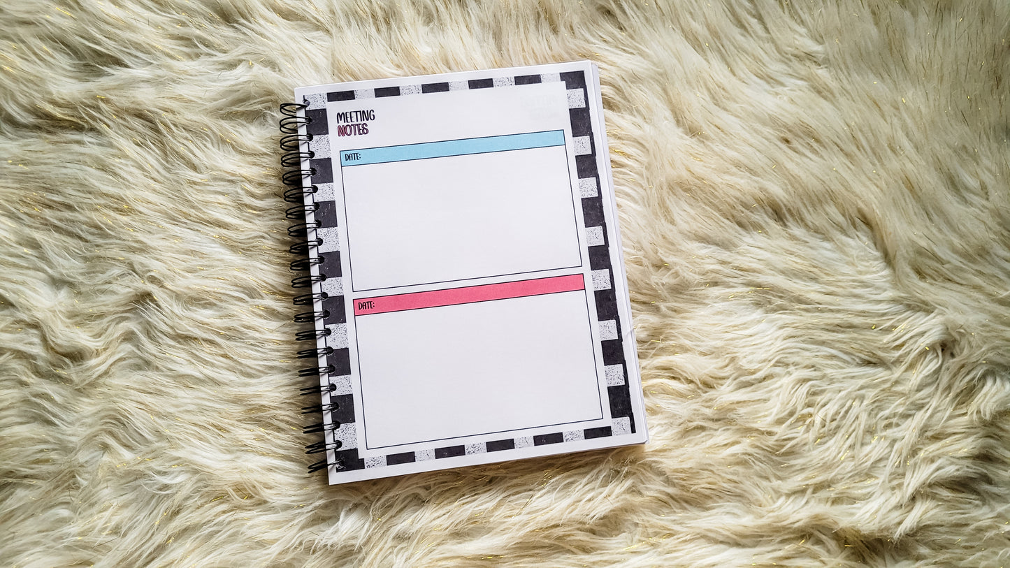 wholesale checkered teacher vibes planner