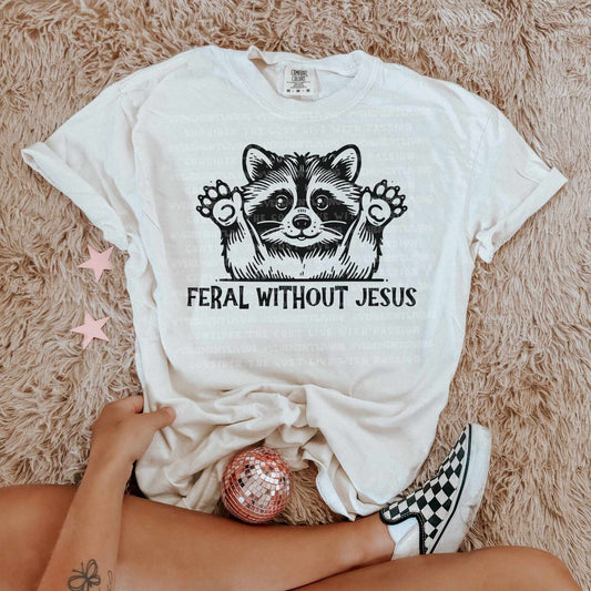 Feral Without Jesus V2 digital design