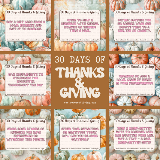 30 Days of Thanks & Giving