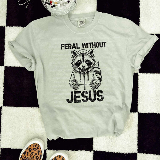 Feral Without Jesus V3 digital design