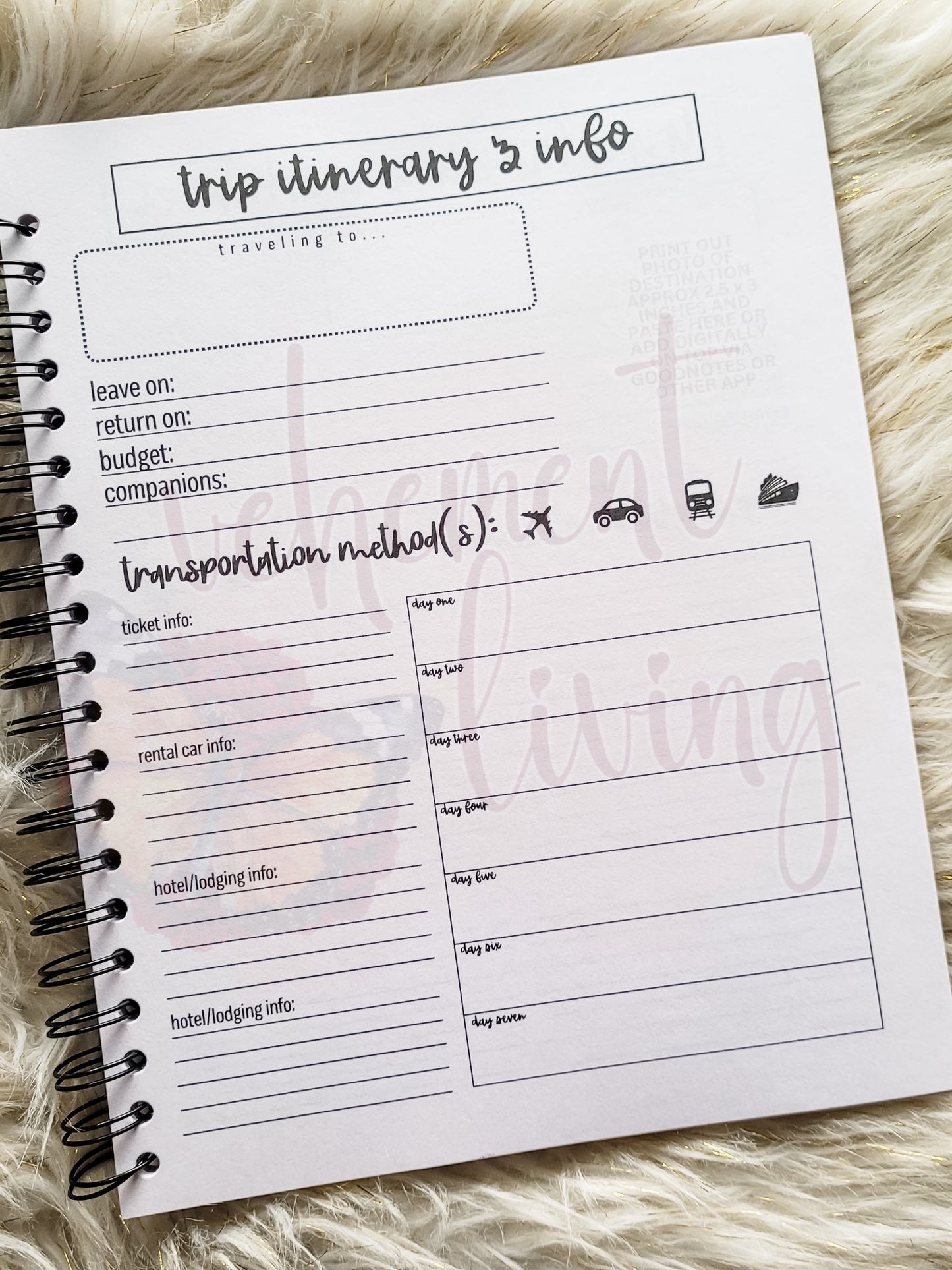 Travel Planner Log Wholesale