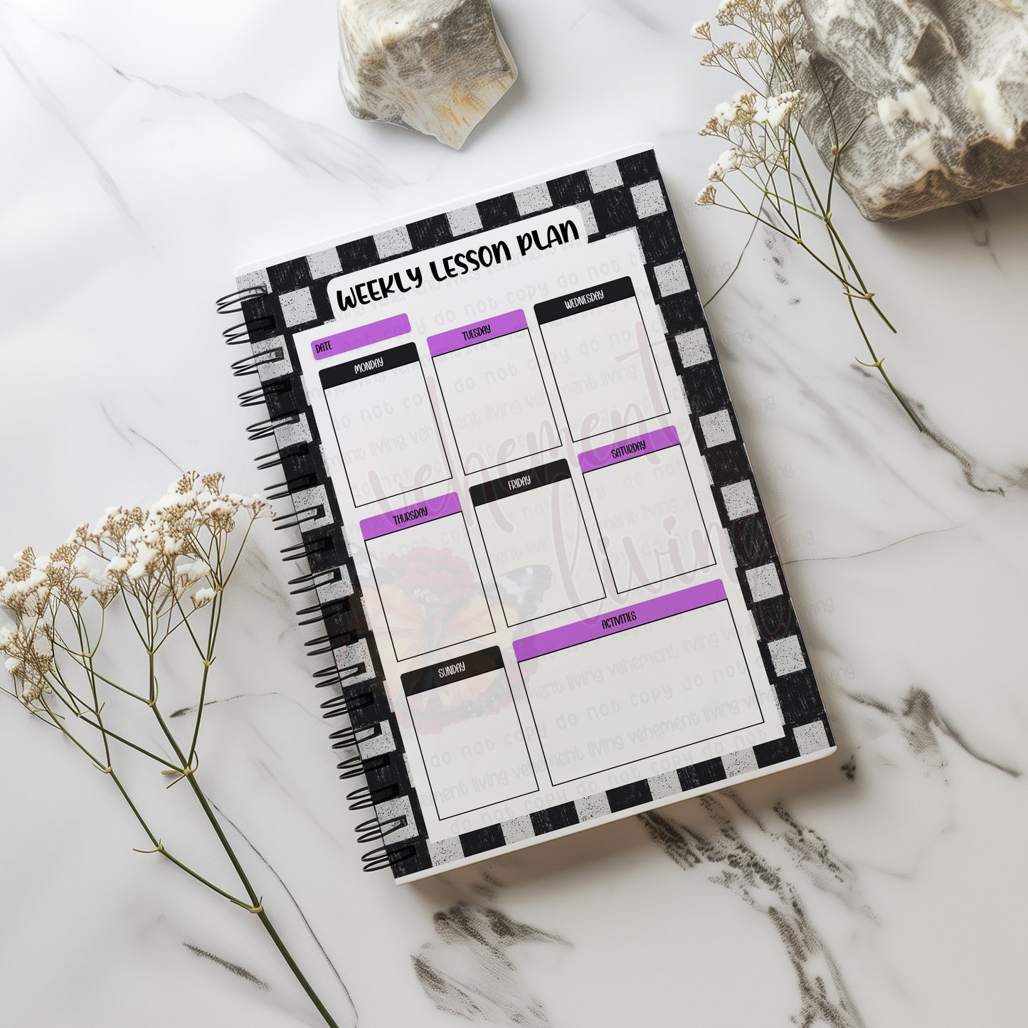 Wholesale Homeschool Planner Homeschool Mom Life Checkered