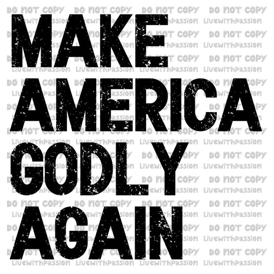 Make America Godly Again Words Only digital