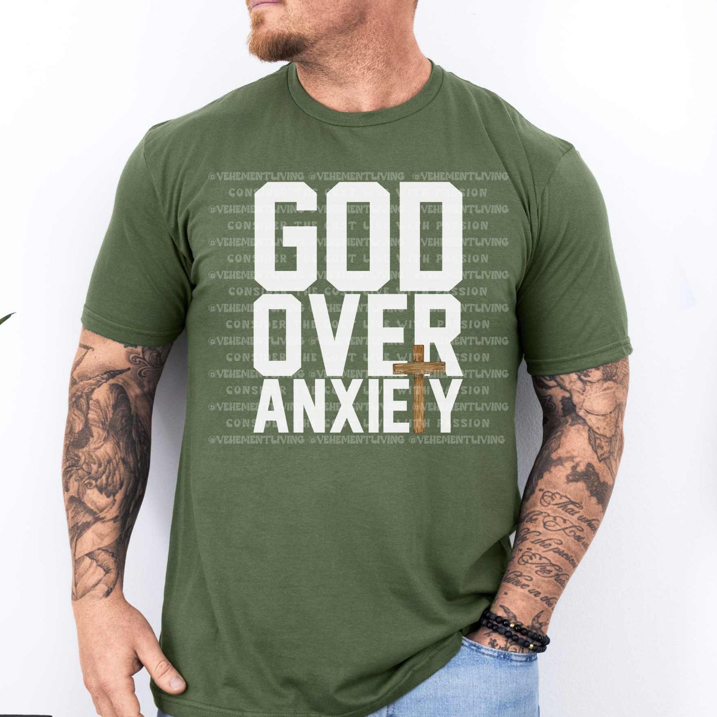 God Over Anxiety V2 digital design