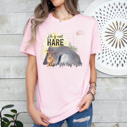 He is not hare for He has risen digital design