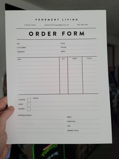 Custom Order Form Log Wholesale