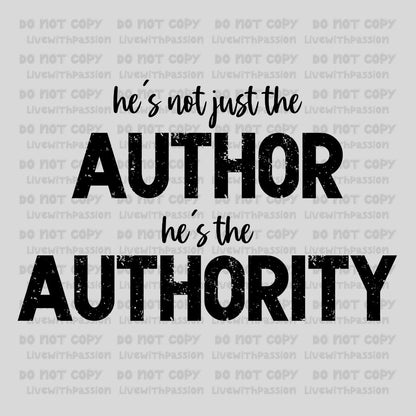 He's not just the Author He's the Authority digital design