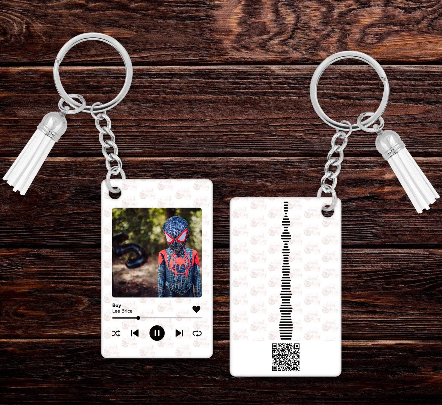 Playlist Keychain WITH audio link and soundwave