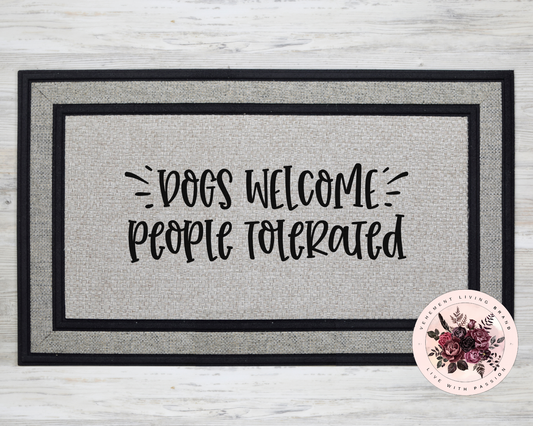 dogs welcome people tolerated