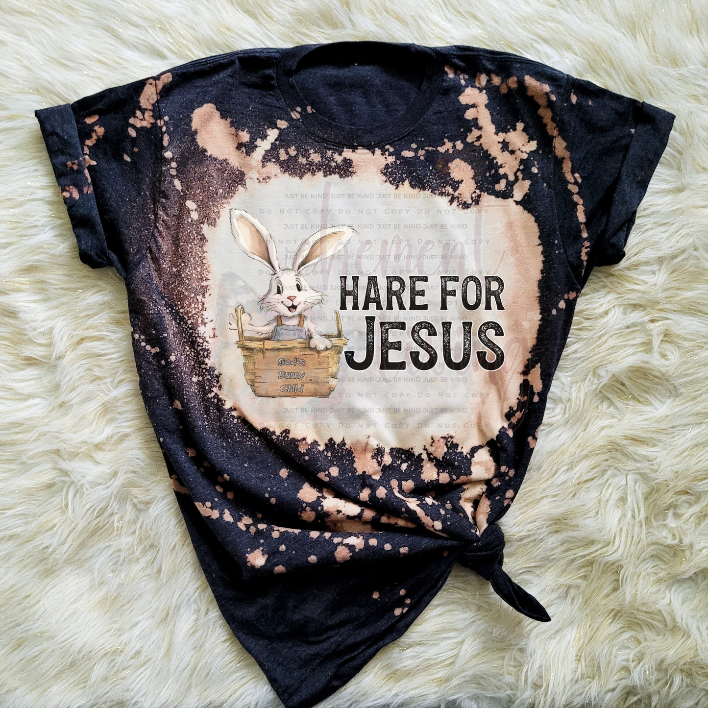 Hare for Jesus God's bunny child digital design