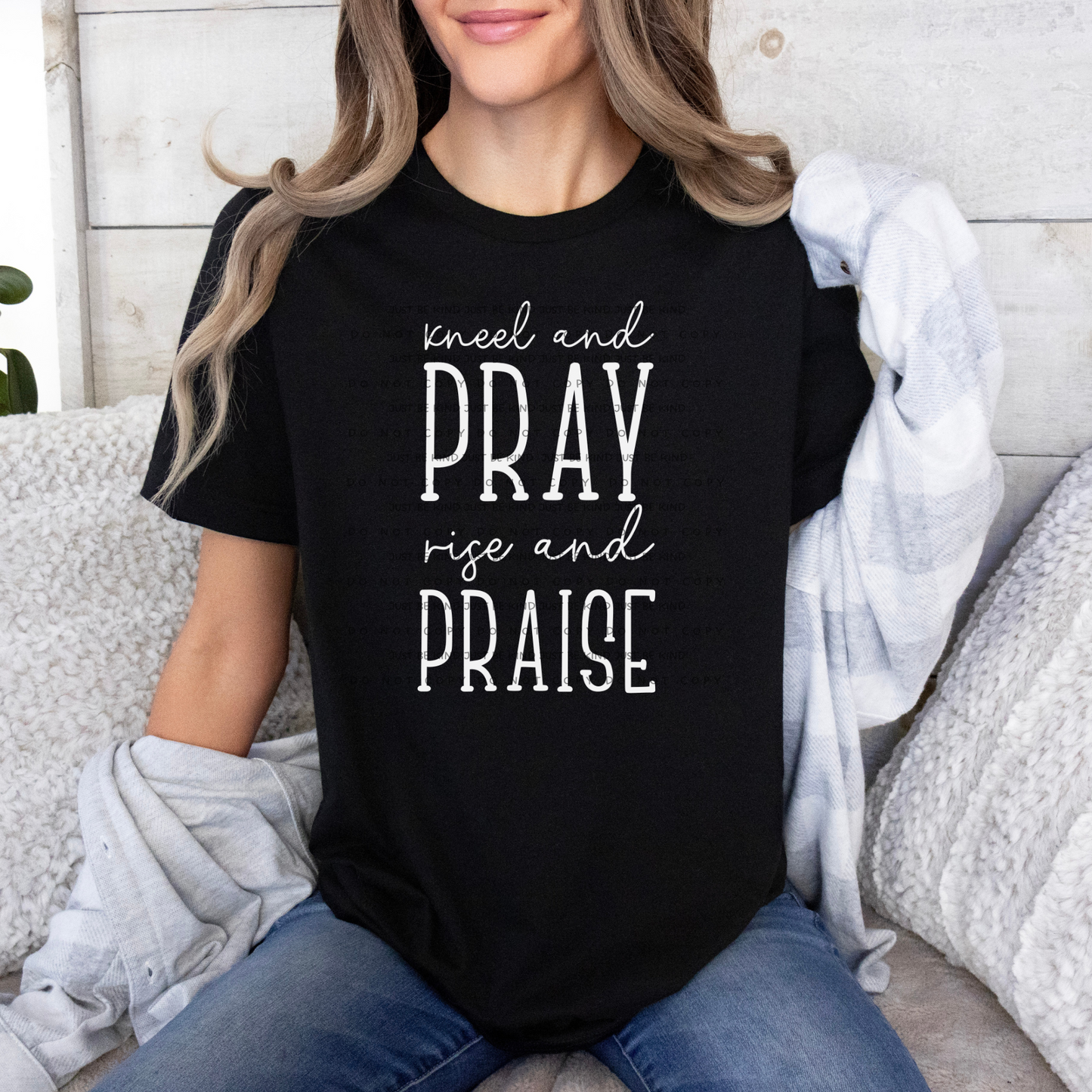 kneel and pray rise and praise v1 digital design