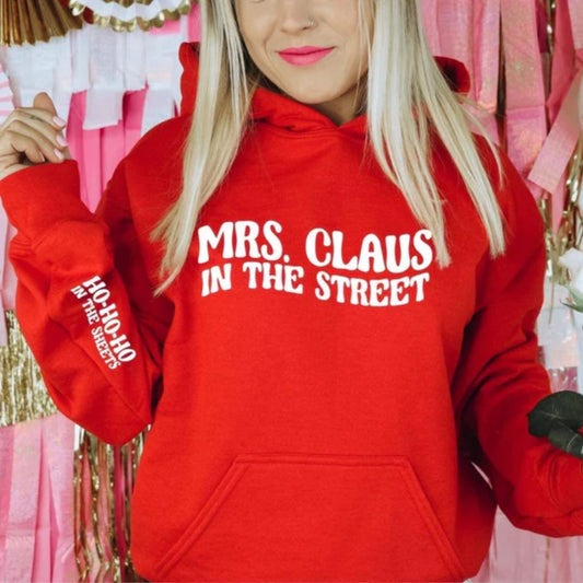 Mrs Claus in the street