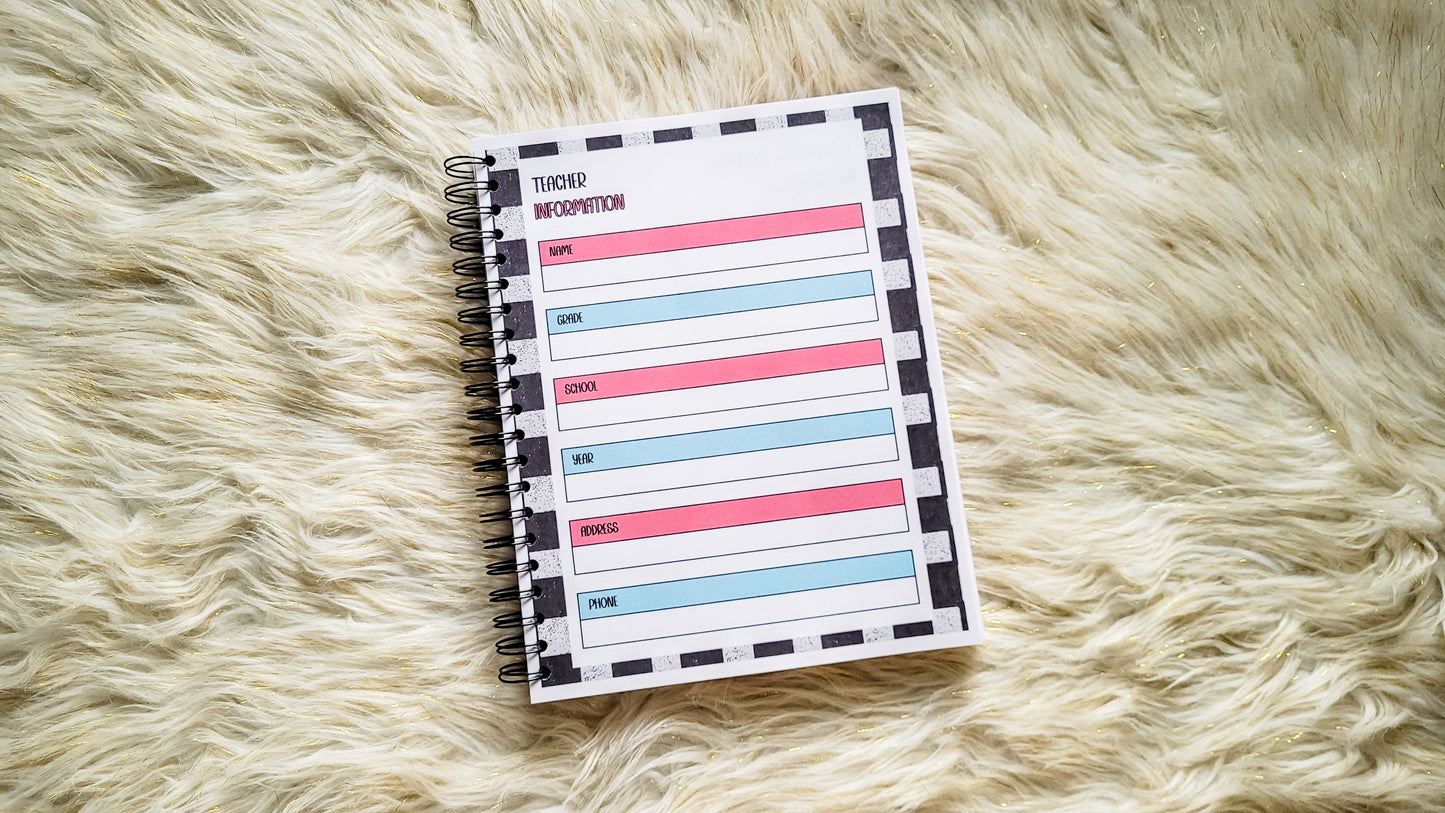 wholesale checkered teacher vibes planner